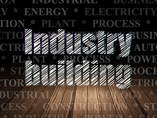 Image showing Industry concept: Industry Building in grunge dark room