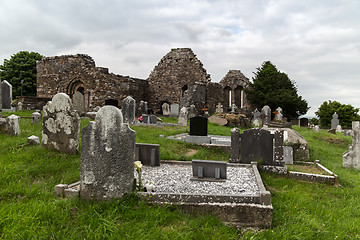 Image showing old celtic cemetery graveyard in ireland