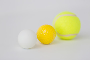 Image showing close up of different sports balls set