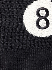 Image showing black woolen handmade cap basketball ball alike
