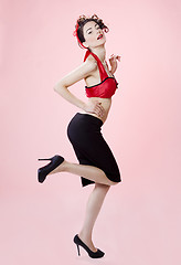 Image showing pinup funny young sexy woman