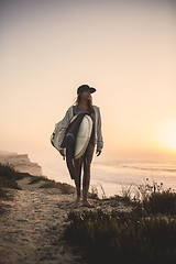 Image showing Surfer Girl