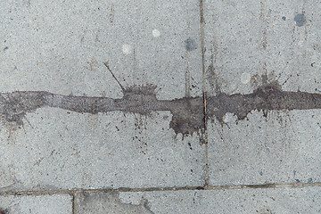 Image showing close up of dirty stone plate or pavement