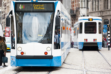 Image showing a tram in Amsterdam