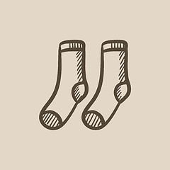 Image showing Socks sketch icon.