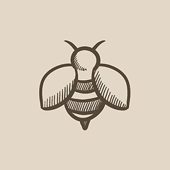 Image showing Bee sketch icon.