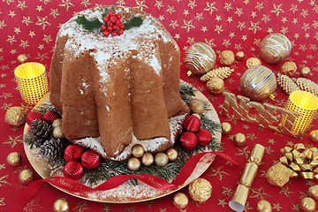 Image showing Traditional Italian Pandoro Christmas Cake