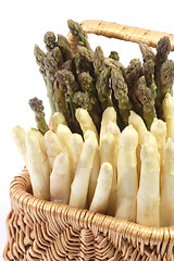 Image showing Asparagus in a basket