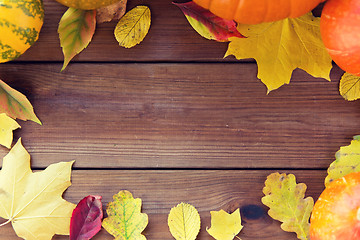 Image showing frame of many different fallen autumn leaves