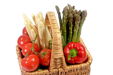 Image showing Fresh vegetables in a basket