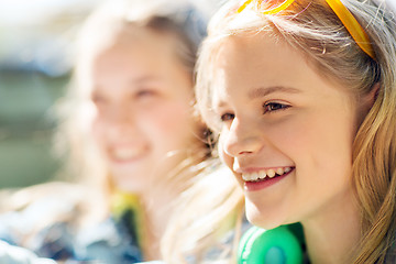 Image showing happy teenage girl face