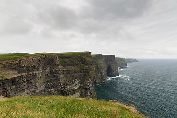 Image showing cliffs of moher and atlantic ocean in ireland