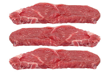 Image showing Three rump steaks