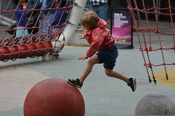 Image showing Girl jumping