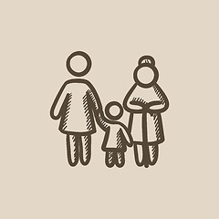 Image showing Family sketch icon.