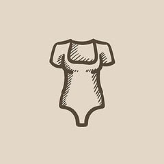 Image showing Bodysuit sketch icon.