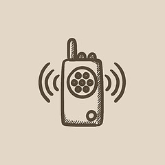 Image showing Radio set sketch icon.