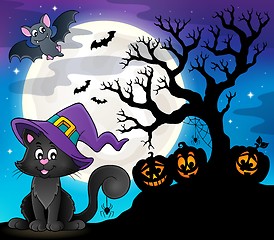 Image showing Halloween cat theme image 8