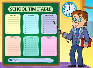 Image showing Weekly school timetable concept 6