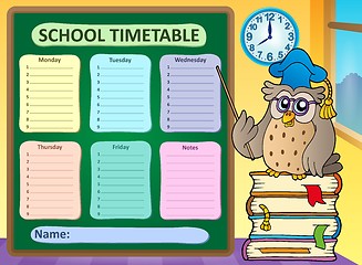 Image showing Weekly school timetable concept 8