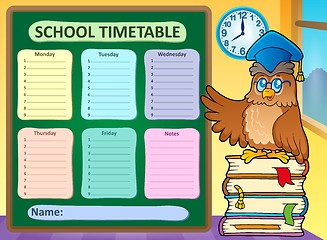 Image showing Weekly school timetable concept 9