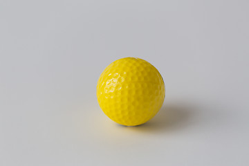 Image showing close up of yellow golf ball