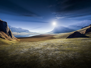 Image showing a fantasy landscape without any plants