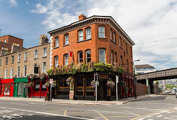 Image showing building with bar or pub on street of Dublin city