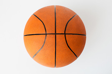 Image showing close up of basketball ball over white background