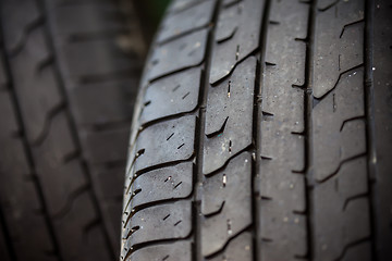 Image showing worn-out tires close up