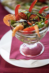 Image showing salad with cooked shrimp