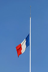 Image showing French Flag Half Staff