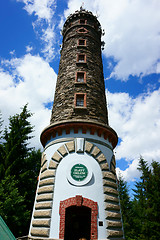 Image showing watchtower Zlaty Chlum in Jeseniky mountains