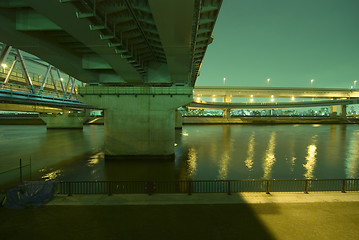 Image showing night bridges