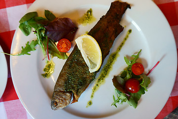 Image showing grilled trout fish