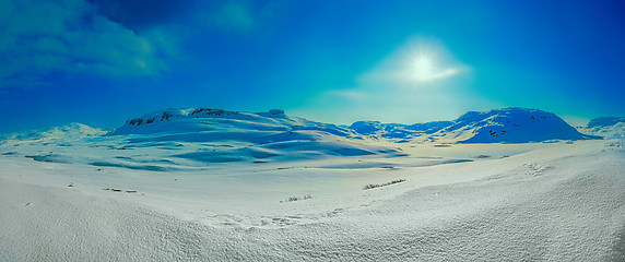 Image showing Snow covered mountain