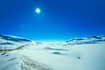 Image showing Snow covered mountain