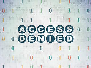 Image showing Privacy concept: Access Denied on Digital Data Paper background