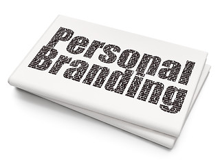 Image showing Advertising concept: Personal Branding on Blank Newspaper background