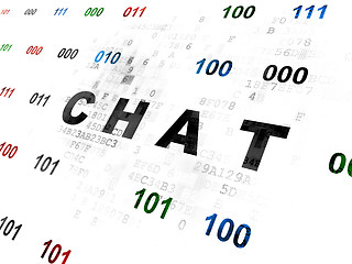 Image showing Web design concept: Chat on Digital background