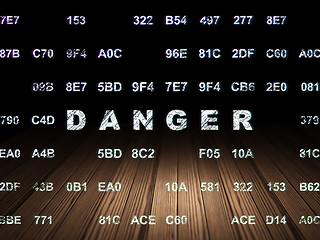 Image showing Security concept: Danger in grunge dark room