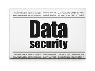 Image showing Protection concept: newspaper headline Data Security