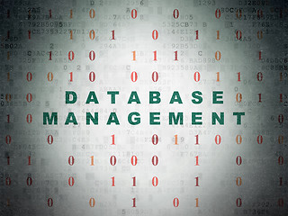 Image showing Software concept: Database Management on Digital Data Paper background