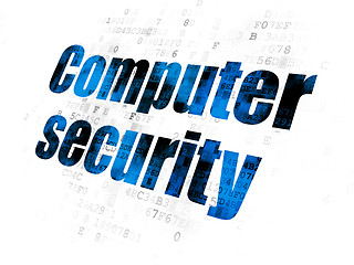 Image showing Privacy concept: Computer Security on Digital background