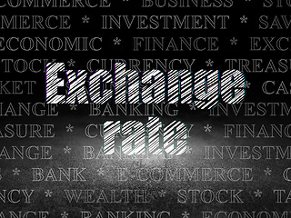 Image showing Money concept: Exchange Rate in grunge dark room