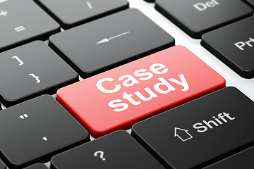 Image showing Education concept: Case Study on computer keyboard background
