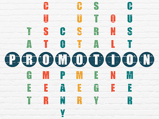 Image showing Advertising concept: Promotion in Crossword Puzzle