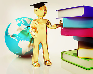 Image showing The world is opened for you. Global Education . 3D illustration.