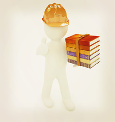 Image showing 3d man in a hard hat with thumb up presents the best technical l