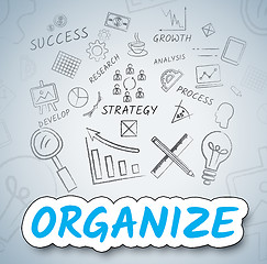 Image showing Organize Icons Indicates Management Organization And Arranging